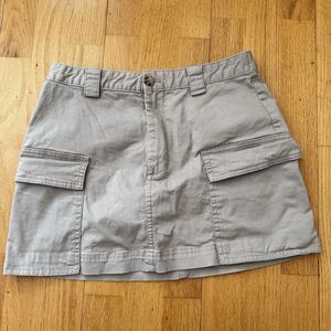 Abercrombie & Fitch Cargo Mini Skirt Beige S EUC Utility Chic Street Preppy Y2K